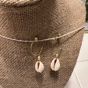 Uncommon James gold shell earrings